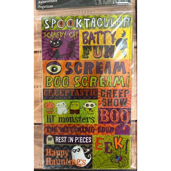Recollections Halloween Stickers 24 Pc Set Haunted Words & Objects 10288848 - Picture 2 of 3